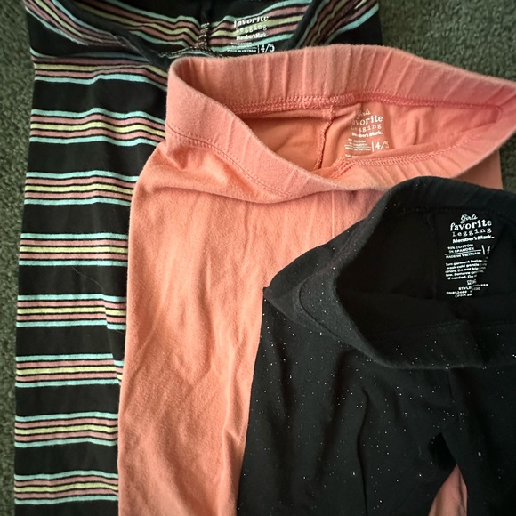 Girls Lot of Members Mark Favorite Leggings, Size 4/5 (3 piece) - Picture 3 of 3